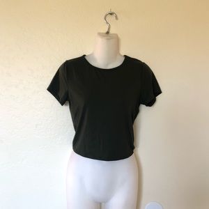 Olive Green Cropped Tee